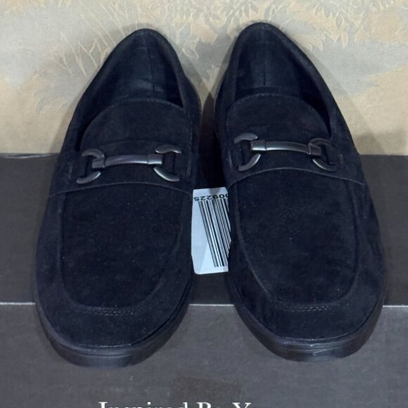 NY&C Bryant Loafers Men’s 12M Black Suede Bit Moc Toe Dress Shoes NY1278 🖤 - Picture 2 of 10
